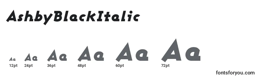 AshbyBlackItalic Font Sizes
