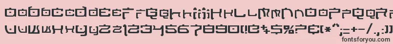 NipponTechNormal Font – Black Fonts on Pink Background