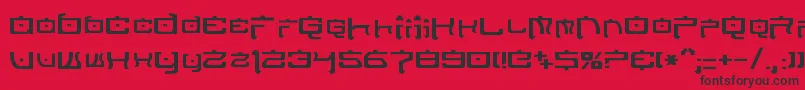 NipponTechNormal Font – Black Fonts on Red Background