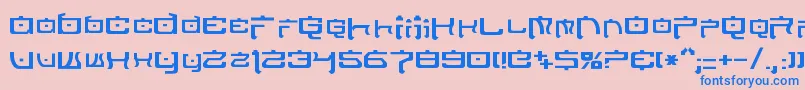 NipponTechNormal Font – Blue Fonts on Pink Background