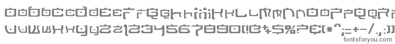 フォントNipponTechNormal – 白い背景に灰色の文字