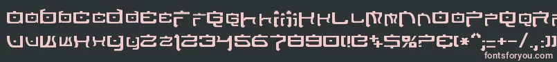 NipponTechNormal Font – Pink Fonts on Black Background