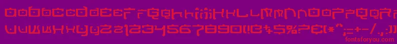 NipponTechNormal Font – Red Fonts on Purple Background