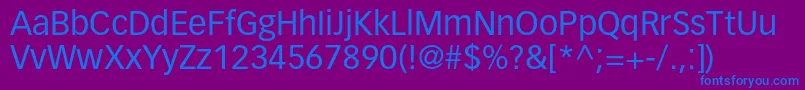 Шрифт VectoraltstdRoman – синие шрифты на фиолетовом фоне