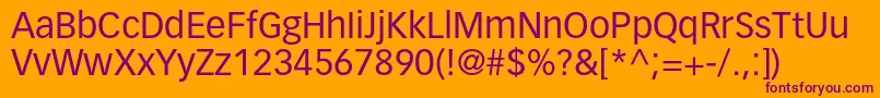 VectoraltstdRoman Font – Purple Fonts on Orange Background