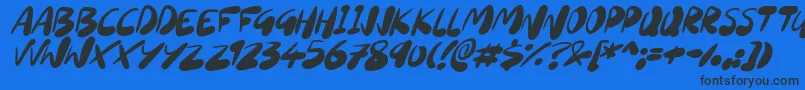 SourdoughItalic Font – Black Fonts on Blue Background