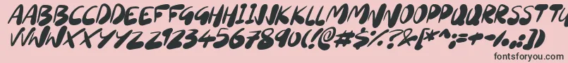 SourdoughItalic Font – Black Fonts on Pink Background
