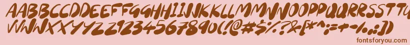 SourdoughItalic Font – Brown Fonts on Pink Background