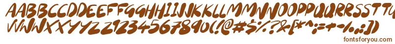 Шрифт SourdoughItalic – коричневые шрифты на белом фоне