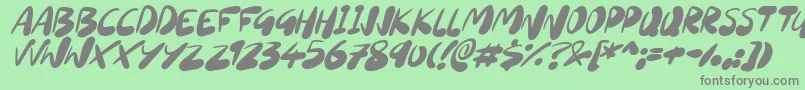 SourdoughItalic Font – Gray Fonts on Green Background