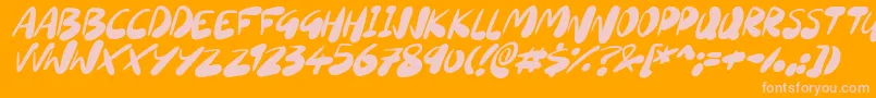 SourdoughItalic Font – Pink Fonts on Orange Background