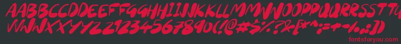 SourdoughItalic Font – Red Fonts on Black Background