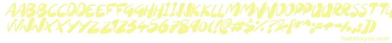 Шрифт SourdoughItalic – жёлтые шрифты