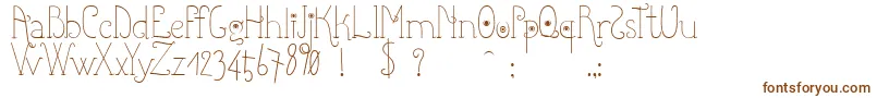 Shicoo-fontti – ruskeat fontit valkoisella taustalla