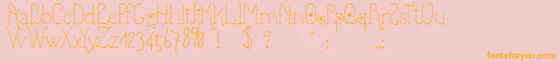 Shicoo Font – Orange Fonts on Pink Background