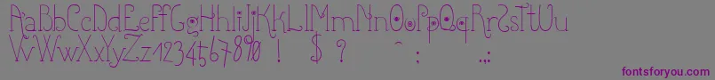 Шрифт Shicoo – фиолетовые шрифты на сером фоне