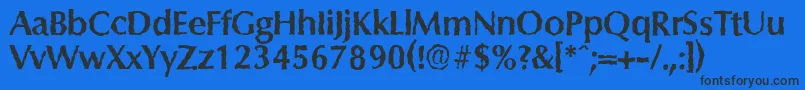 ColumbiarandomBold Font – Black Fonts on Blue Background