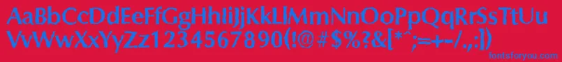 ColumbiarandomBold Font – Blue Fonts on Red Background