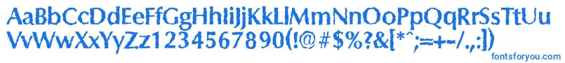 ColumbiarandomBold Font – Blue Fonts on White Background