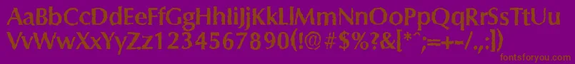 ColumbiarandomBold Font – Brown Fonts on Purple Background