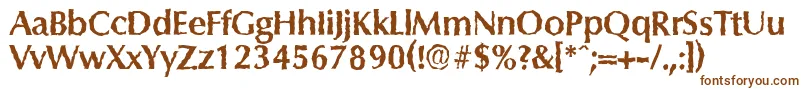 ColumbiarandomBold Font – Brown Fonts on White Background