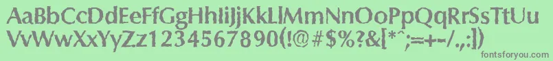 ColumbiarandomBold Font – Gray Fonts on Green Background