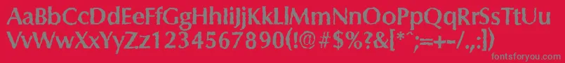 ColumbiarandomBold Font – Gray Fonts on Red Background