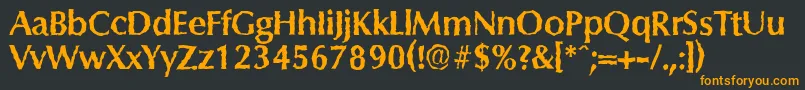 ColumbiarandomBold Font – Orange Fonts on Black Background