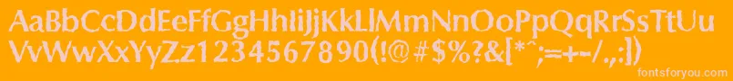 ColumbiarandomBold Font – Pink Fonts on Orange Background