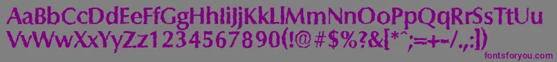 ColumbiarandomBold Font – Purple Fonts on Gray Background