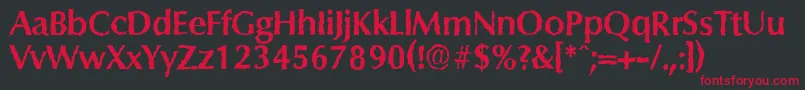 ColumbiarandomBold Font – Red Fonts on Black Background