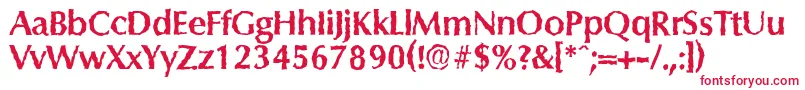 ColumbiarandomBold Font – Red Fonts on White Background