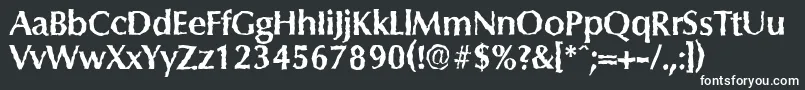 ColumbiarandomBold Font – White Fonts on Black Background