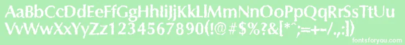 ColumbiarandomBold Font – White Fonts on Green Background