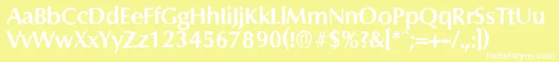 ColumbiarandomBold Font – White Fonts on Yellow Background