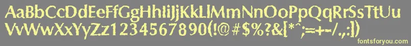 ColumbiarandomBold Font – Yellow Fonts on Gray Background