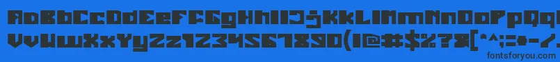 Шрифт EnormousBold – чёрные шрифты на синем фоне