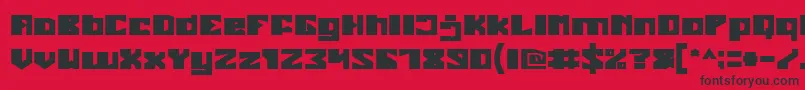EnormousBold Font – Black Fonts on Red Background