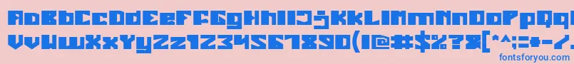 EnormousBold Font – Blue Fonts on Pink Background