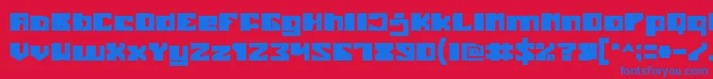 EnormousBold Font – Blue Fonts on Red Background