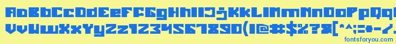 EnormousBold Font – Blue Fonts on Yellow Background