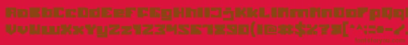 EnormousBold Font – Brown Fonts on Red Background