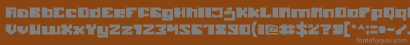 EnormousBold-Schriftart – Graue Schriften auf braunem Hintergrund