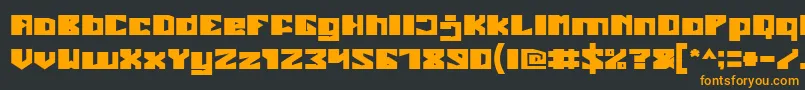 フォントEnormousBold – 黒い背景にオレンジの文字