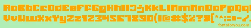 Police EnormousBold – polices orange sur fond vert