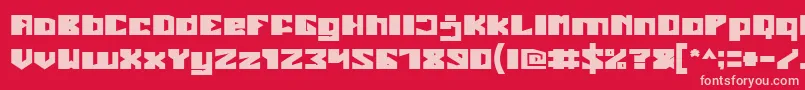 Шрифт EnormousBold – розовые шрифты на красном фоне