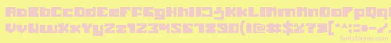 Police EnormousBold – polices roses sur fond jaune