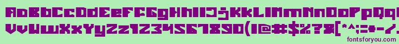 EnormousBold Font – Purple Fonts on Green Background