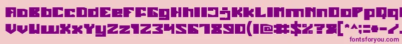 EnormousBold Font – Purple Fonts on Pink Background
