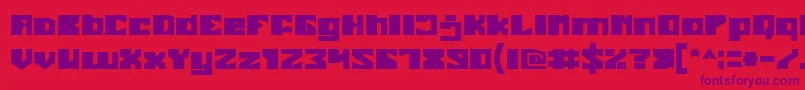 EnormousBold Font – Purple Fonts on Red Background